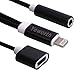 [2 Pack]Yeworth 2 in 1 Lightning to Audio 3.5mm Headphone and Lightning Charger Adapter [Support iOS 10.3.2] for iPhone 7 7 Plus