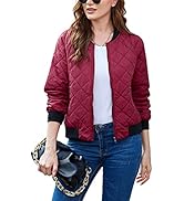 Zeagoo Women's Bomber Jacket Casual Coat Zip Up Outerwear Windbreaker with Pockets S-XXL
