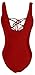 Women One Piece Swimsuits Monikini Sexy Cute Bathing Suits Lace-up U Back