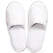 Nicely Neat 6-Pack Open Toe Coral Fleece Home, Spa, Guest, and Travel Slippers - Medium (White)
