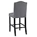 DAGONHIL 24 Inches Counter Height Bar Stools with Bronze Nail for Dining Room, Gray, Set of 2