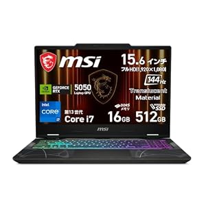 【Amazon.co.jp限定】MSI ゲーミングノートPC Cyborg 15 GeForce RTX 5050 Core i7 13620H 15.6インチ Cyborg-15-B13WEKG-1182JP