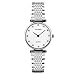 Womens Fashion Analog Watch,Dress Casual Quartz Watches for Classic Women Wrist watch Waterproof 30M Water-resistant Crystal Time Mark-Silver