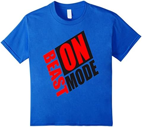 Beast Mode: ON  Bodybuilder shirt Adult &amp; kids t-shirt fun t - Kids 10 - Royal Blue