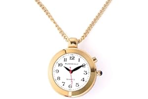 N/D Women's Talking Watches Gold Pendant Watch for Seniors Visually Impaired Loud Sound Alarm Clock
