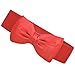 Coromose Bowknot Elastic Wide Stretch Buckle Waistband Belt for Women (Red)