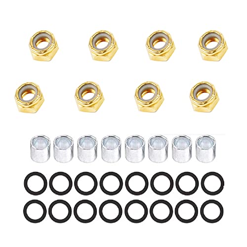 IMPORX 8 Pieces Skateboard Truck Color Nuts and 16