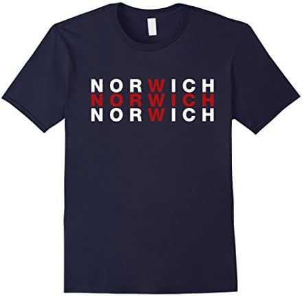Men's Norwich England Flag Shirt - Norwich T-Shirt Large Navy