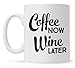 Wine Coffee Mug, Vino Lover Funny Gift for Coworker, Boss, Mom, Sister, Aunt, Friend, 11oz Cup