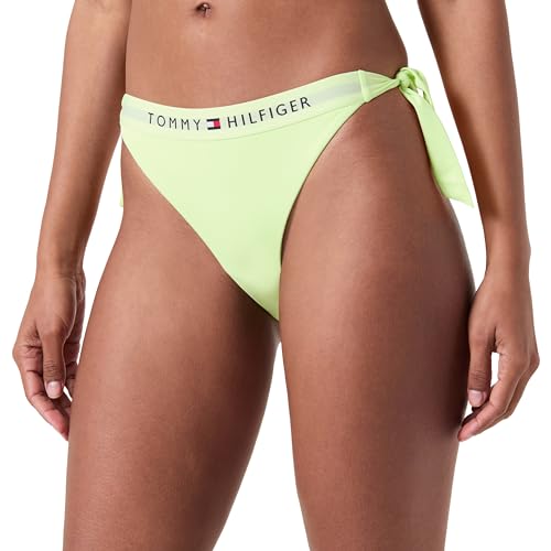 Tommy Hilfiger Damen Bikinihose Seitliche Schnürung Side Tie Cheeky Bikini Sport, Grün (Faded Lime), S