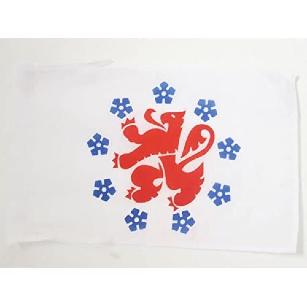 AZ FLAG - German-speaking Community of Belgium Flag - 18'' x 12'' - 100% Polyester Duitstalige Gemeenschap Small Banner with Two Cords - Fade Resistant - Vivid Colors - 18x12 in - 45x30 Cm — image 1