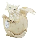 Ebros April Birthstone Dragon Egg Statue Diamond Gem Birthday Dragon Hatchling Figurine Fantasy Collector Sculpture