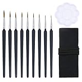 SelfTek 9 Pieces Fine Detail Paint Brushes Set with