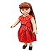 Shero 12-16 Inches Baby Doll's Red Evening Dress