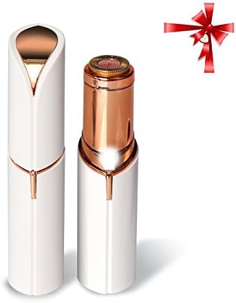 Painless Hair Remover, Rechargeable Portable Lipstick Design Perfect for Upper Lip, Chin, Cheeks, Sideburns Mini Travel Size,18K Gold-Plated by Ezulla
