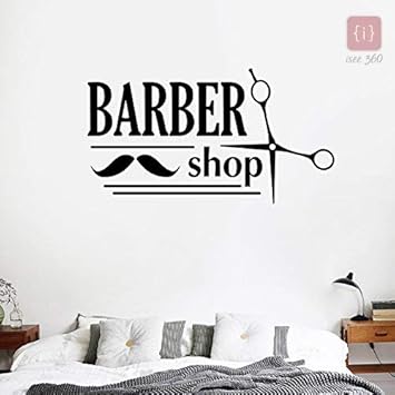 Buy Isee 360 Baber Shop Decoration Wall Sticker Window Decal