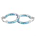 925 Sterling Silver Women's Hoop Earring,White and Blue Earring For You choose Perfect Match
