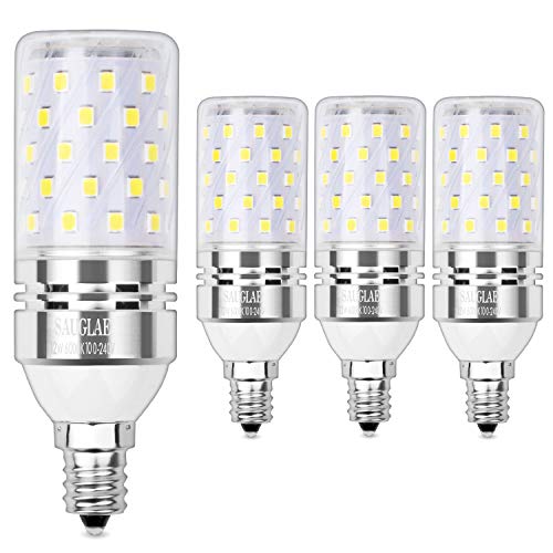 Sagel E12 LED Corn Bulbs 12W, 100W Incandescent Bulbs Equivalent, 6000K