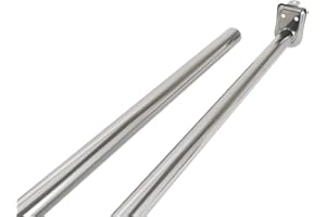 40 Inch to 72 Inch Adjustable Closet Rod for Hanging Clothes, Polished Chrome, Heavy Duty Steel Construction – Design House, 206052