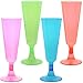 Party Dimensions Neon Mix Champagne Cup-5oz | Assorted Tints | Pack of 20 Plastic Champ Cups, 5 oz, Pink, Blue, Green, Orange