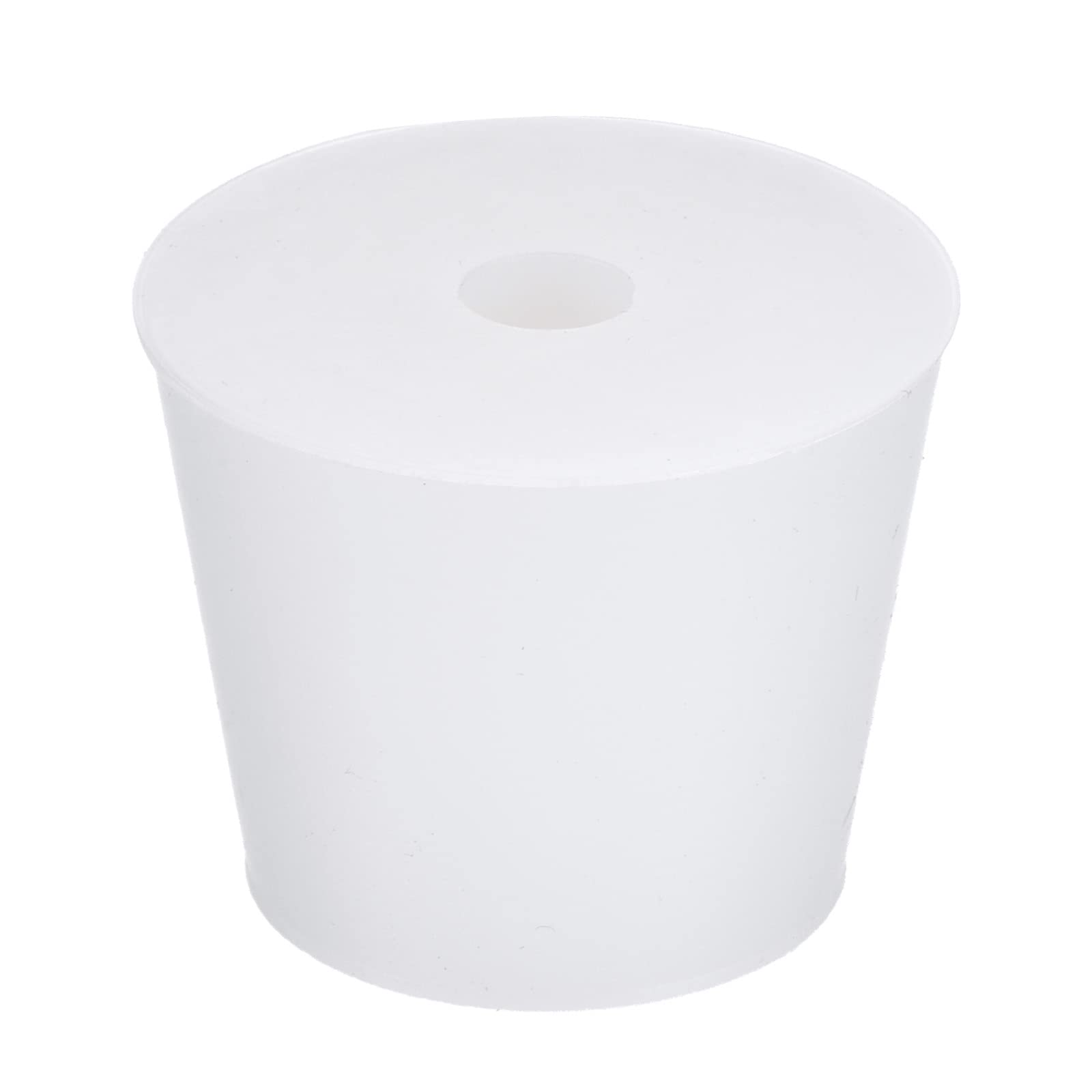 YOKIVE Silicone Rubber Stoppers with Hole, Tapered Plugs with High-temperature Resistance | Protect Hole, Great for Lab Industry (White, 28mm to 37mm)