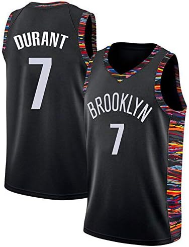 Decheng Men's Jersey Brooklyn Nets Kevin Durant #7 Basketball Uniform Mesh Jersey Youth City Edition Durant Jersey Short Sleeve Sport Top Swingman Jersey Basketball Jersey