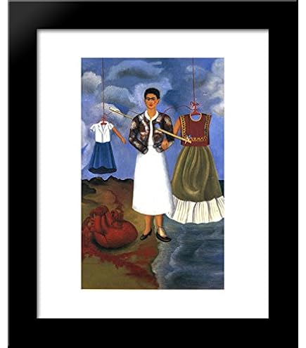 Amazon.com: Self-portrait in a Velvet Dress 20x24 Framed Art Print by Frida  Kahlo: Posters & Prints