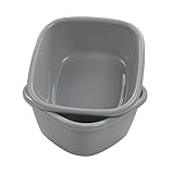 Begale 16 Quart Gray Wash Basin, Set of 2