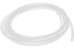 Yesallwas Silicone Tube 5/64" (2mm) ID X 1/8" (3mm) OD 16.4ft /5M Flexible Silicone Rubber Tubing Water Air Hose Pipe for Pum