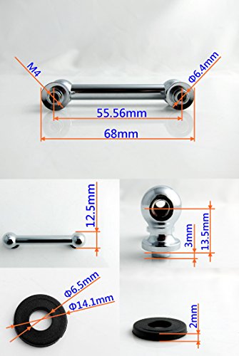 Goedrum 10 Double End Drum Tube Lugs without Mounting Screws - 55.56mm - Black Nickel