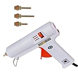 BSTPOWER Mini Hot Glue Gun with Flexible Trigger High Temp Overheating Protection for DIY or craft, Melting Glue Gun with with 10pcs Glue Sticks(100 Watts,White)