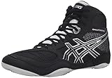 ASICS Men's Snapdown Wrestling Shoe, Black/Silver, 10.5 M US