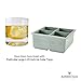 Pratico Kitchen Large Ice Tray, 4 Big 2.25 inch Ice Cubes for Whiskey and Cocktails, 2 Pack
