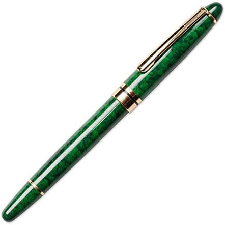 Marble Effect Classic Design Rollerball Pen Green In Gift Box