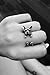 SUNSCSC Antique Silver Plated Vintage Handmade Bulldog Cat Animal Rings for Women