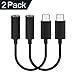 Moto Z Type C to 3.5mm Headphone Audio Adapter, QXPLAZA 2 Pack USB-C to 3.5mm Female Aux Microphone Connector Cable for Motorola Moto Z, Le 2 / Le Pro 3 and Other Type C Devices