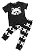 Newborn Organic Fox Baby Girls Boys Tops T-Shirt+Pants Leggings 2pcs Outfits Set (0-6 Months, Black&White)