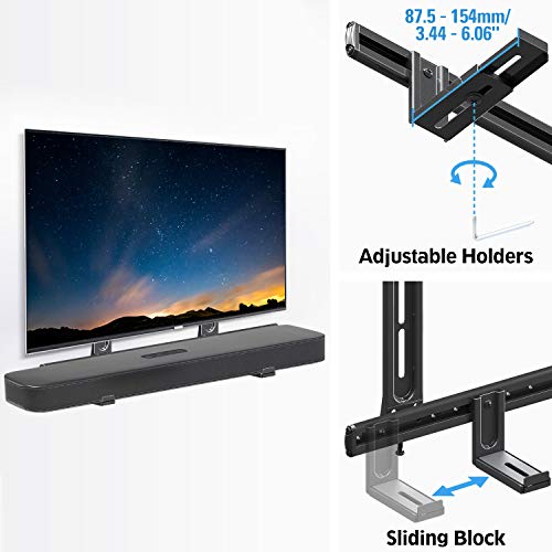 Mounting Dream Soundbar Mount for Most Soundbars with Holes/Without