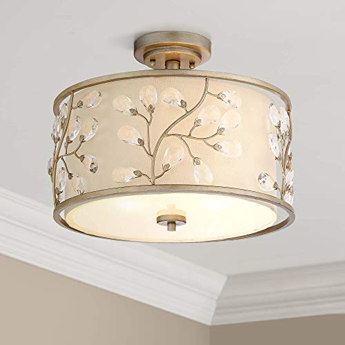 Crystal Buds Modern Ceiling Light Semi Flush Mount Fixture ...