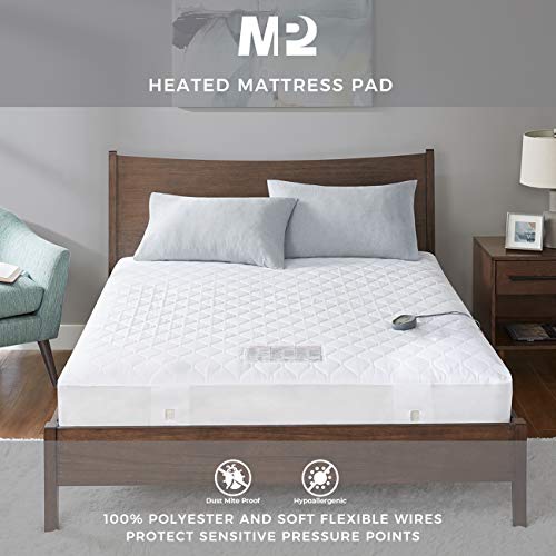 MP2 Heated Mattress Pad Full Size, Quilted Electric Mattress Pads Fit