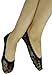 ToBeInStyle Women's 6 pairs of Floral Sheer Shoe Liner Footie (6 Pairs of Black)