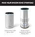 Mission Shell Battery Base for Amazon Echo 2nd Gen (Make your Echo Portable) (White Hardshell)