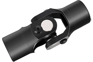 COOL STAR Single Steering Joints 3/4" Round x 3/4" Round Smooth Round U-Joint Shaft 96mm 35° Degree Black