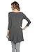 Frumos Womens Tunic Tops For Leggings V-Neck Top SA-Charcoal 3X-Large
