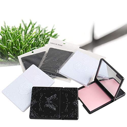 Tcplyn Premium Quality Bodhi200 50 pcs Blotting Paper Beauty Control Oil Absorbing Tissues Face Facial Make Up Sheets with Mirror Black Plastic Cover - Thumbnail 2