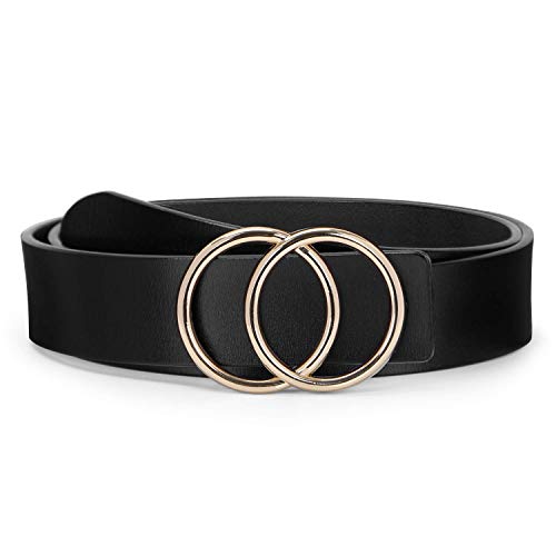 Black Belt Plus Size Buckle Belt JASGOOD Plus Size Belts For Women