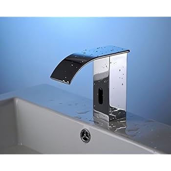 YAJO Modern Waterfall Spout Touch-Free Automatic DC Power ...