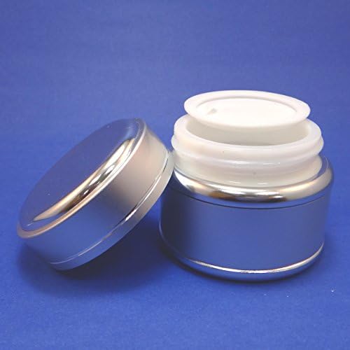 18 Pcs 50g Empty Ceramic Sliver Jar Cosmetic Container with Aluminum Metal Lid