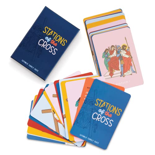 CATHOLIC FAMILY CRATE Stations of the Cross for Children, Flash Cards ...