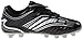 Vizari Striker FG Soccer Shoes | Firm Ground Cleats for Outdoor Surfaces | Lightweight and Easy to wear Youth Outdoor Soccer Cleats | Black/ Silver | 1 Little Kid